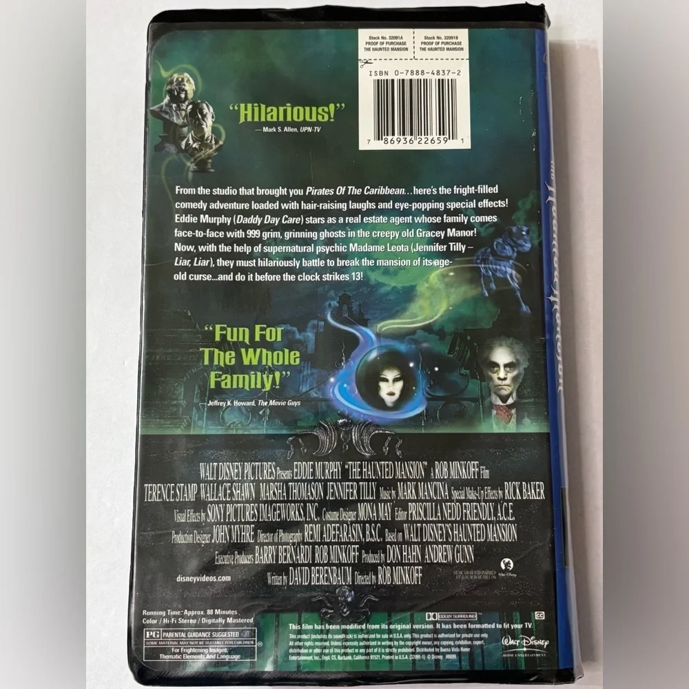 Disney’s The Haunted Mansion VHS Tape